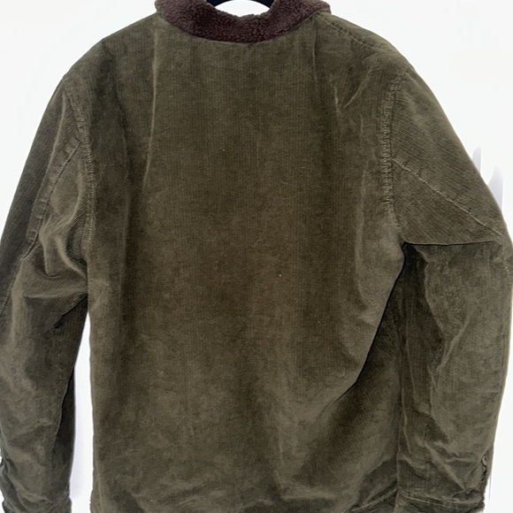 Army Green Retro Corduroy Jacket - Picture 2 of 3